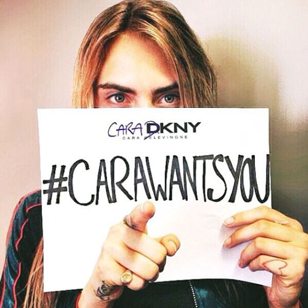 Cara Delevingne, DKNY, Instagram Cara Delevingne, DKNY, Instagram
